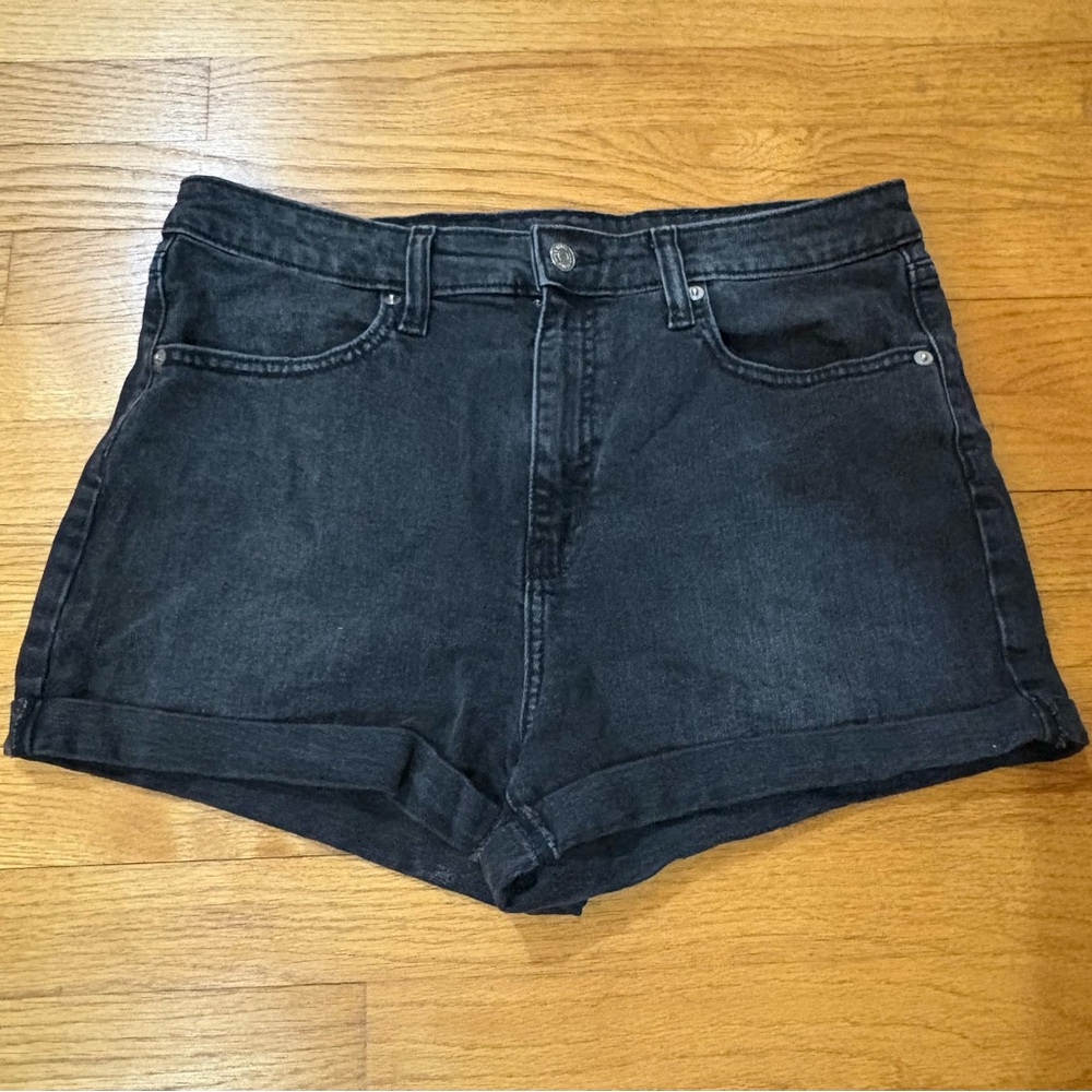 Black/Faded Gray Jean Shorts